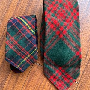 Vintage Wool Scottish Tartan Ties
